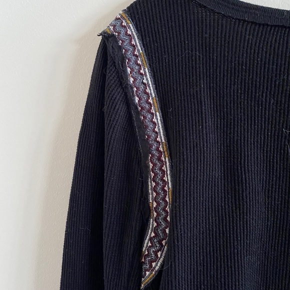 Free People Embroidered Waffle Long Sleeve - Picture 6 of 6